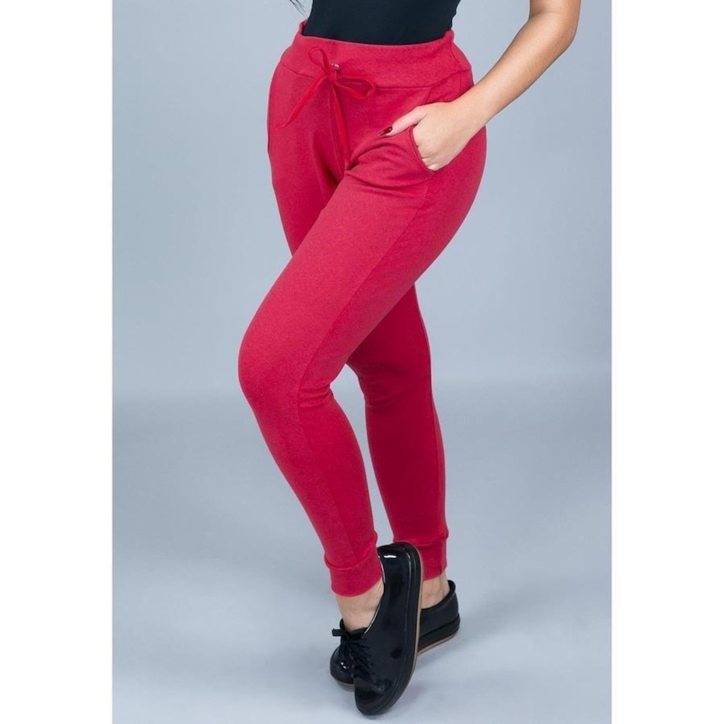 Imagem 2 do produto Calça de Moletom MVB Modas Cintura Alta Ribana - Feminina