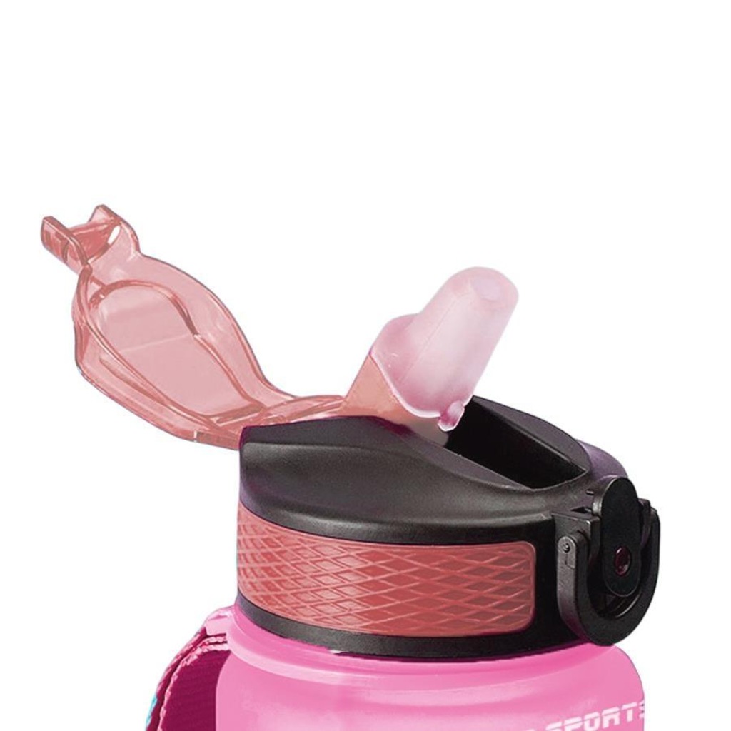 Imagem 2 do produto Squeeze Gold Sports Plástica Fitness Siliconada II com Canudo - 900ml