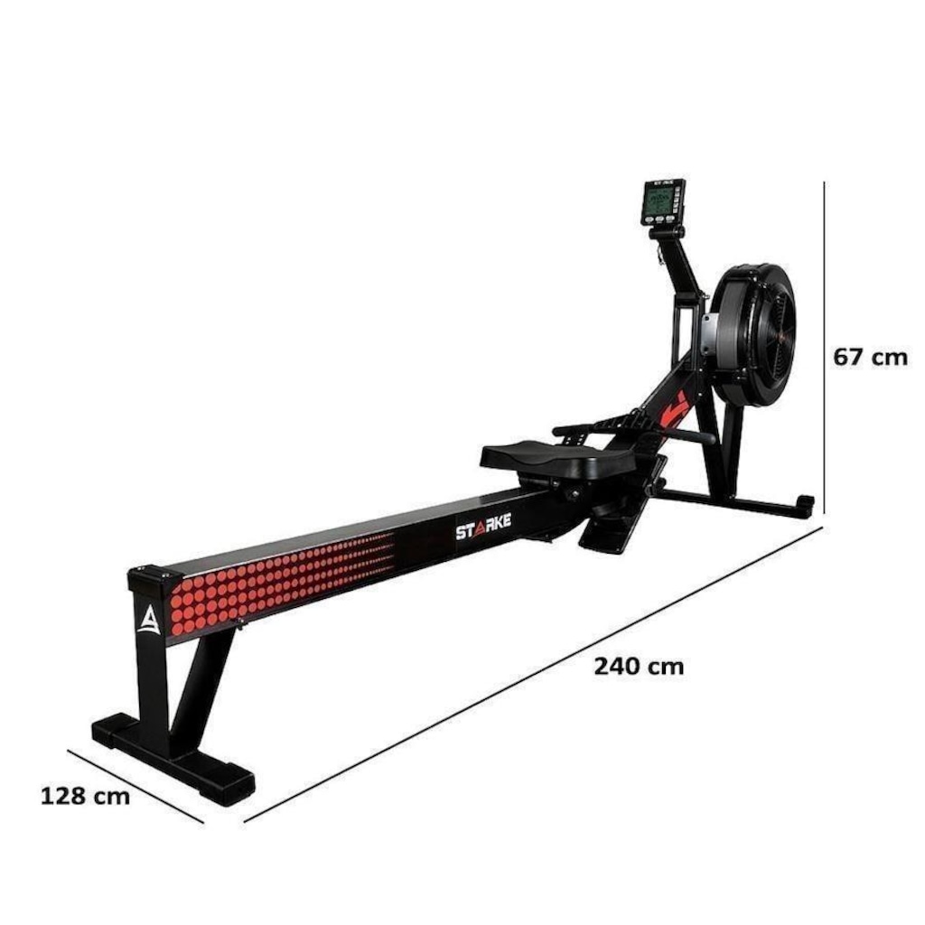 Imagem 4 do produto Remo Seco Starke SR Pro - Air Rower com Conexão Bluetooth para Apps de Treino