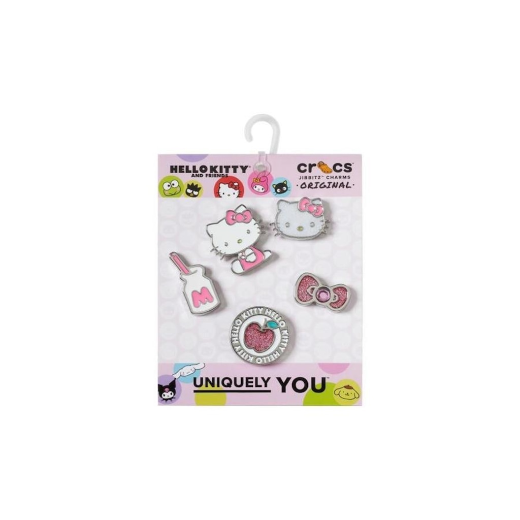 Imagem 4 do produto Kit Jibbitz Crocs Hello Kitty Elevated - 5 unidades