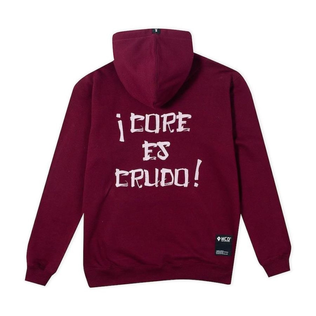 Imagem 2 do produto Blusão de Moletom com Capuz MCD Canguru Core ES WT23 Masculino Vinho Vino