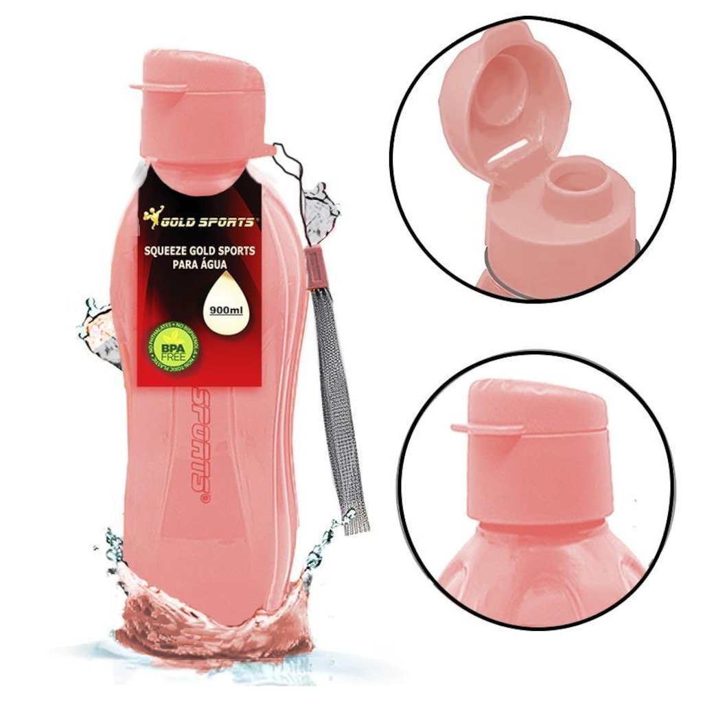 Imagem 2 do produto Garrafa Squeeze Gold Sports Resistente Special BPA Free - 900ml