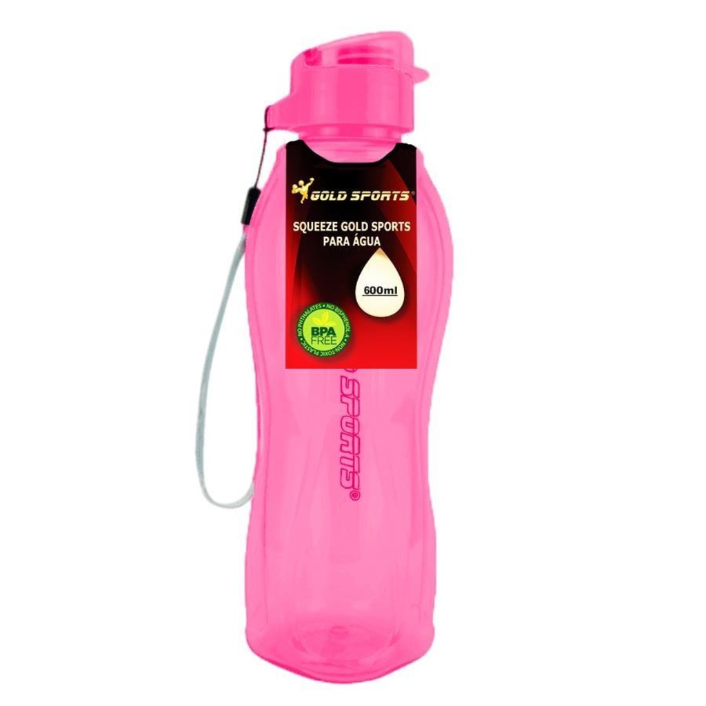 Imagem 2 do produto Garrafa Squeeze Gold Sports Resistente Translucid Special BPA Free - 600ml