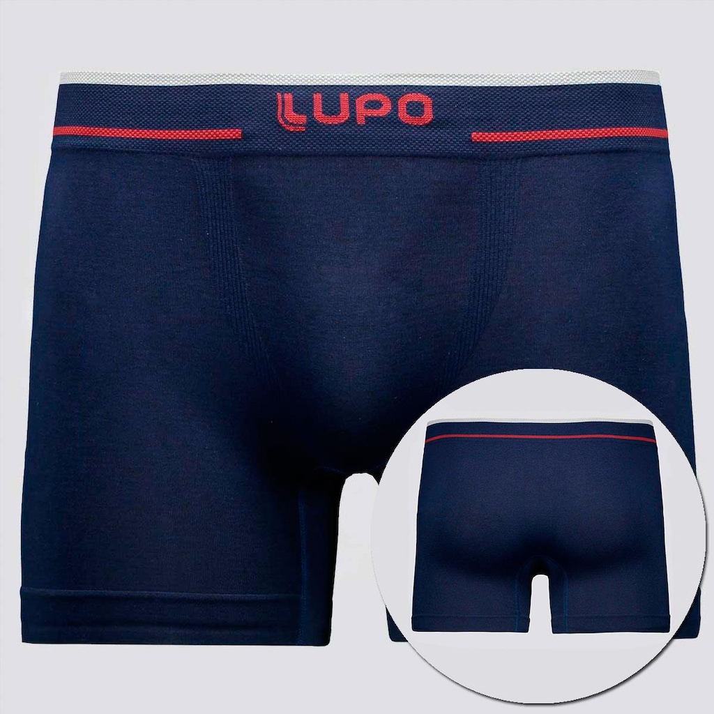 Imagem 2 do produto Kit Cueca Boxer Lupo Microfibra Sem Costura Sortidas - 4 unidades - Masculina