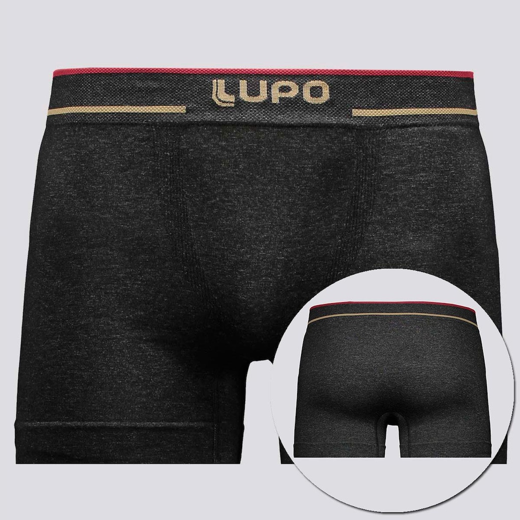 Imagem 4 do produto Kit Cueca Boxer Lupo Microfibra Sem Costura Sortidas - 4 unidades - Masculina