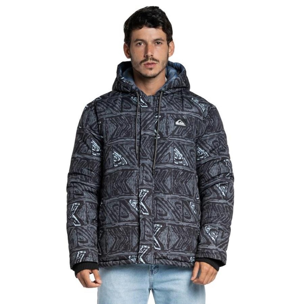 Imagem 2 do produto Jaqueta com Capuz Quiksilver Puff Heritage Black - Masculina