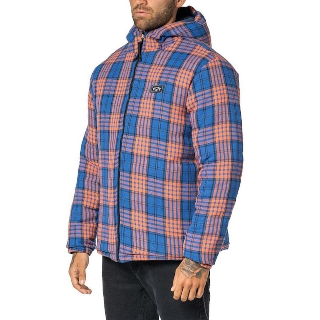 Imagem 2 do produto Jaqueta com Capuz Dupla Face Billabong Puffer Flannel - Masculina