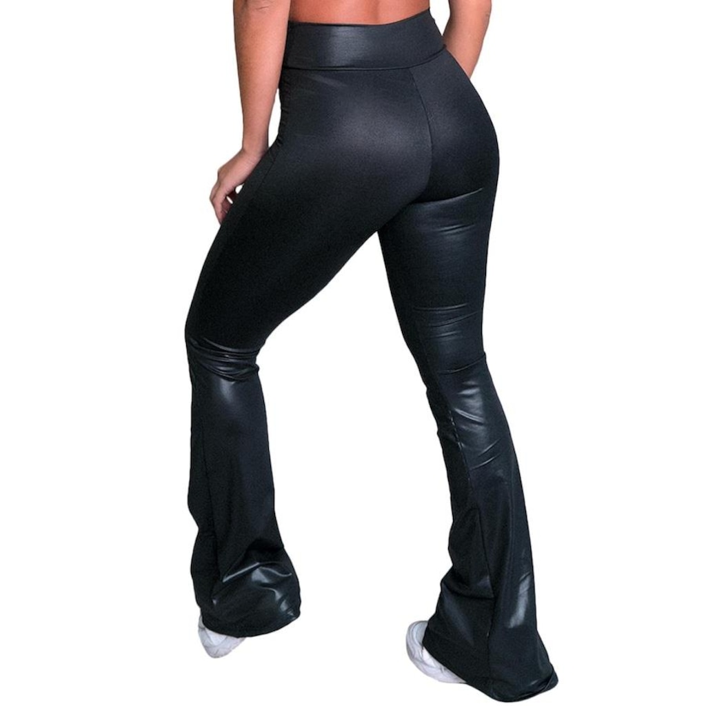 Imagem 2 do produto Calça Pantalona Mvb Modas Flare Cirrê Cintura Alta - Feminina