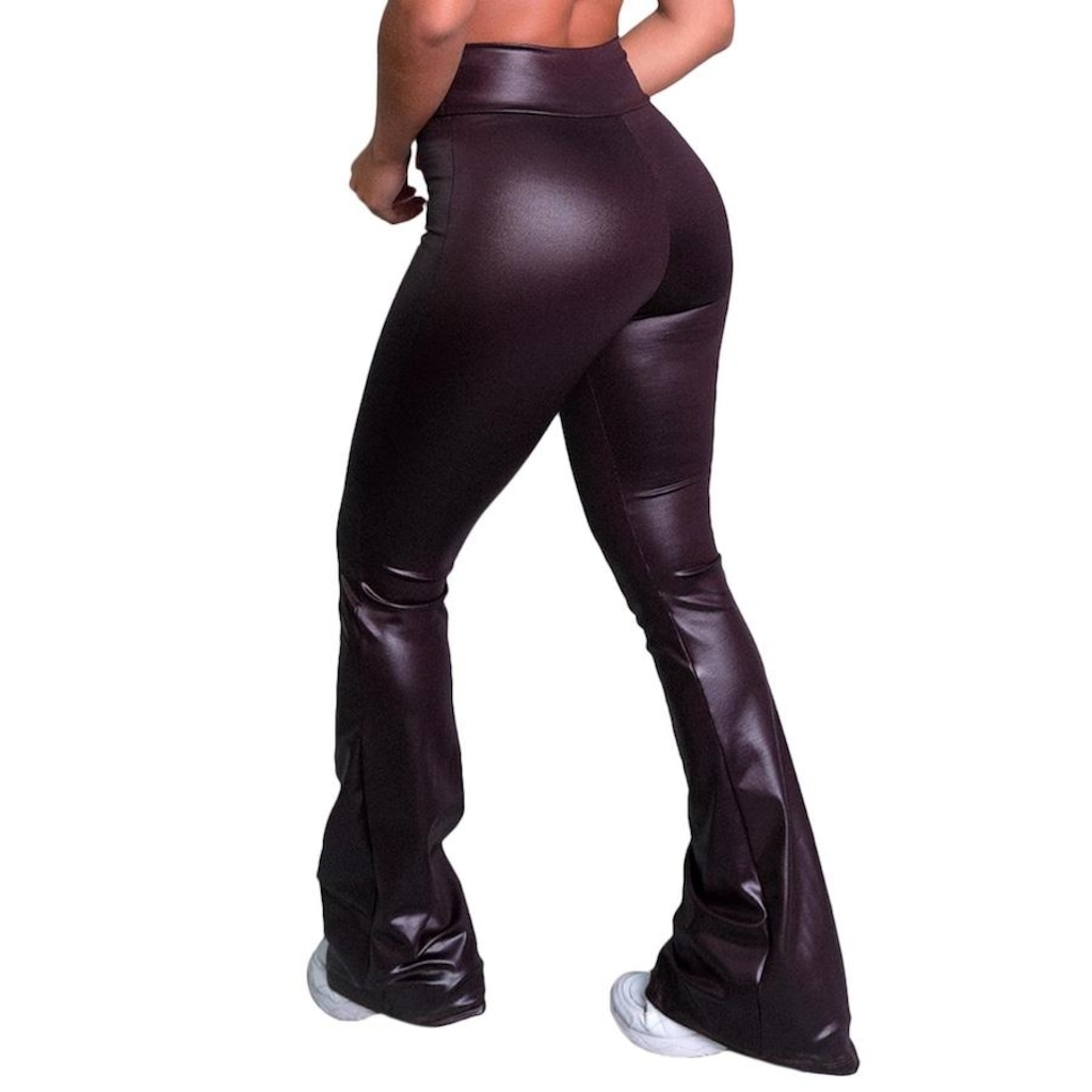Imagem 2 do produto Calça Pantalona Mvb Modas Flare Cirrê Cintura Alta - Feminina