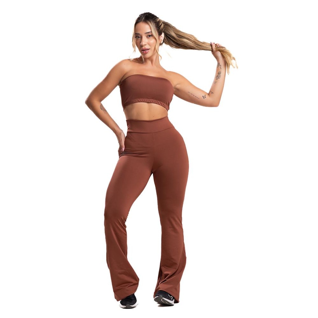 Imagem 3 do produto Calça Bailarina MVB Modas Flare Pantalona Suplex - Feminina
