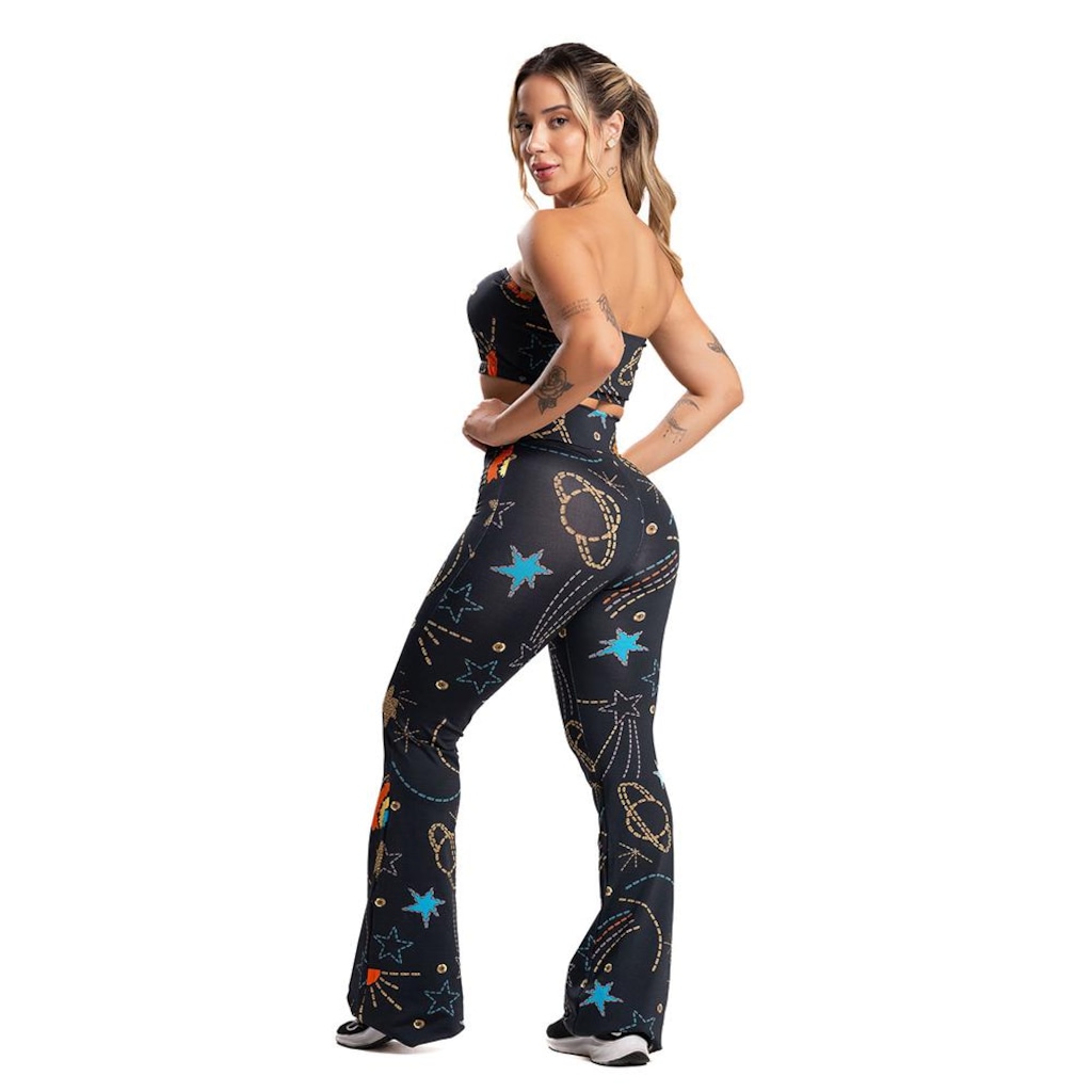 Imagem 5 do produto Calça Bailarina MVB Modas Flare Pantalona Suplex - Feminina