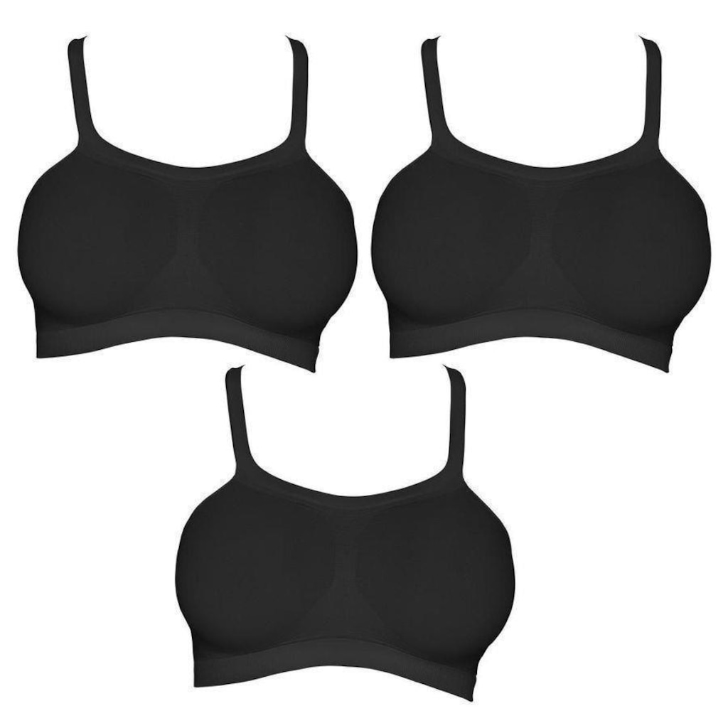 Imagem 2 do produto Kit Sutiã Bandini Hanes sem Costura H299 - 3 unidades - Feminino