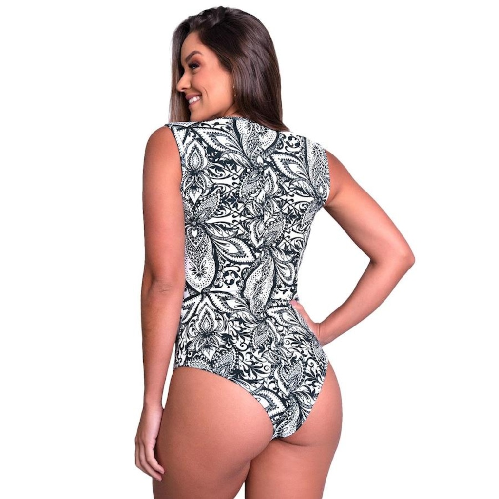 Imagem 2 do produto Body Fitness MVB Modas Collant Suplex Estampado - Feminino