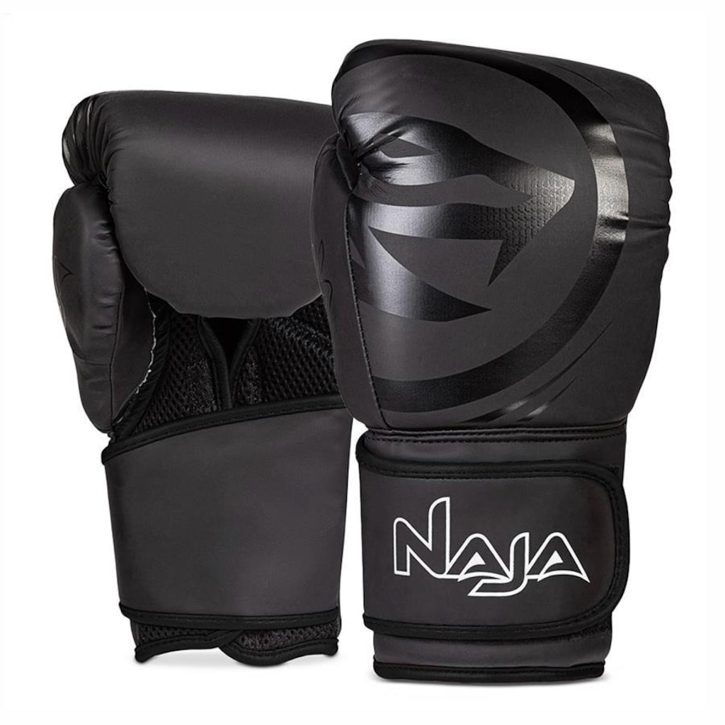 Imagem 2 do produto Kit Muay Thai Naja: Luvas Black Line + Bandagem + Bucal - Adulto