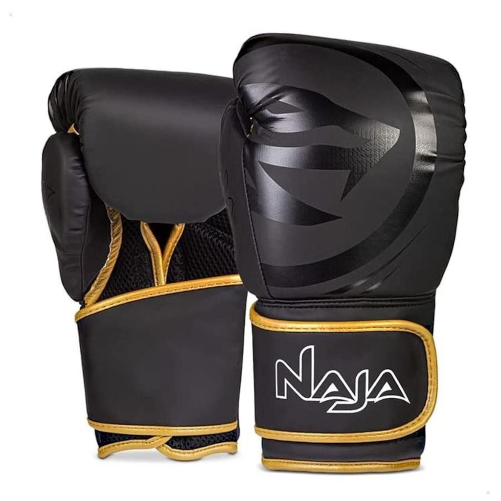 Imagem 2 do produto Kit Muay Thai Naja: Luvas Black Line + Bandagem + Bucal - Adulto