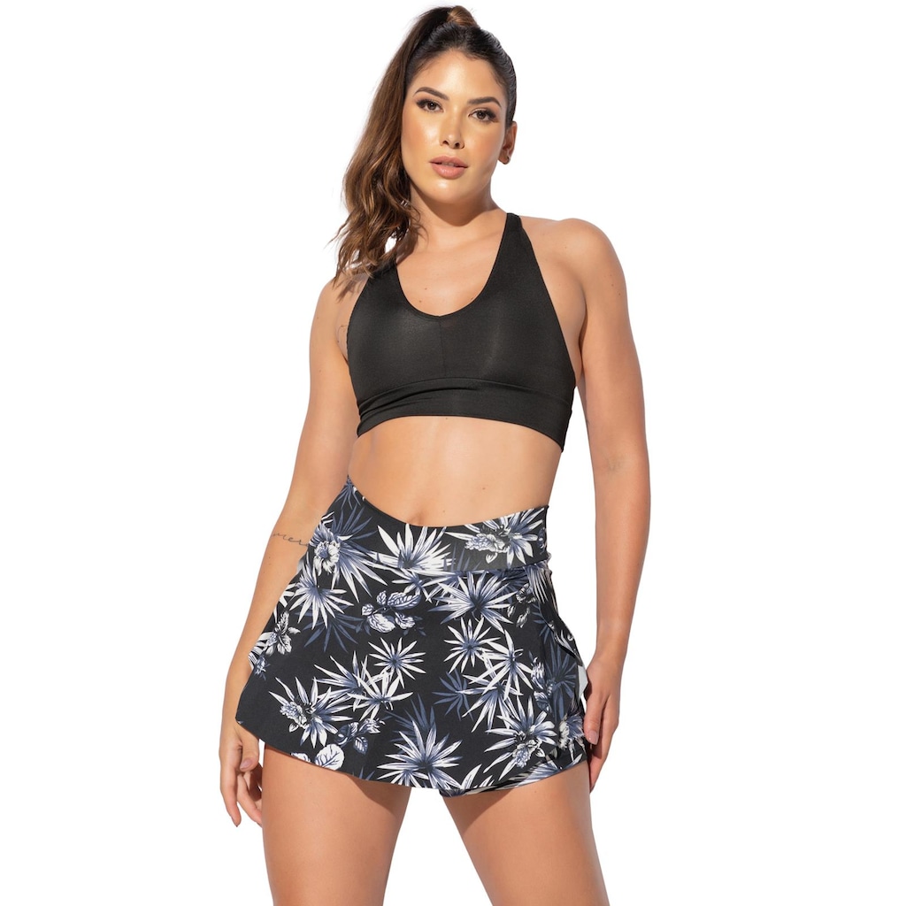 Imagem 2 do produto Short Saia Tapa Bumbum MVB Modas Estampado - Feminino