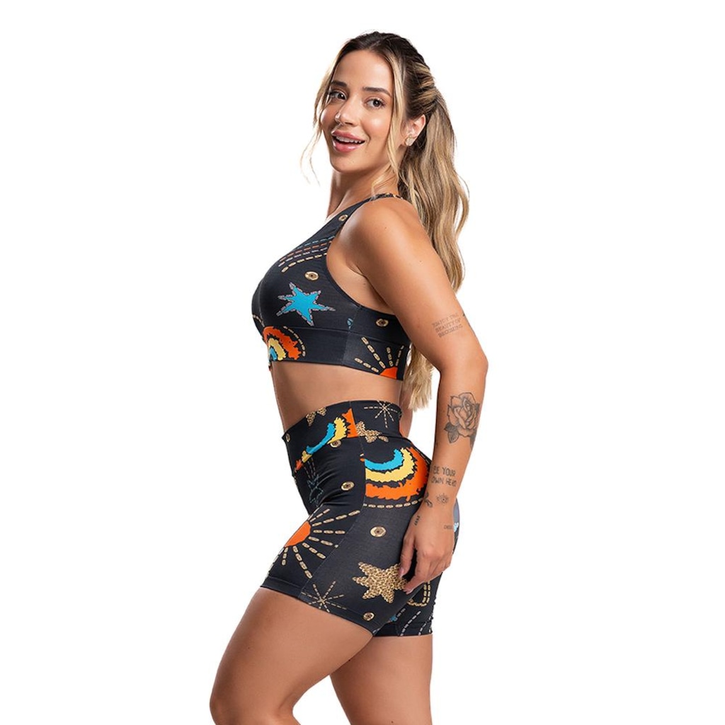 Imagem 2 do produto Shorts MVB Modas Cintura Alta Curto - Feminino