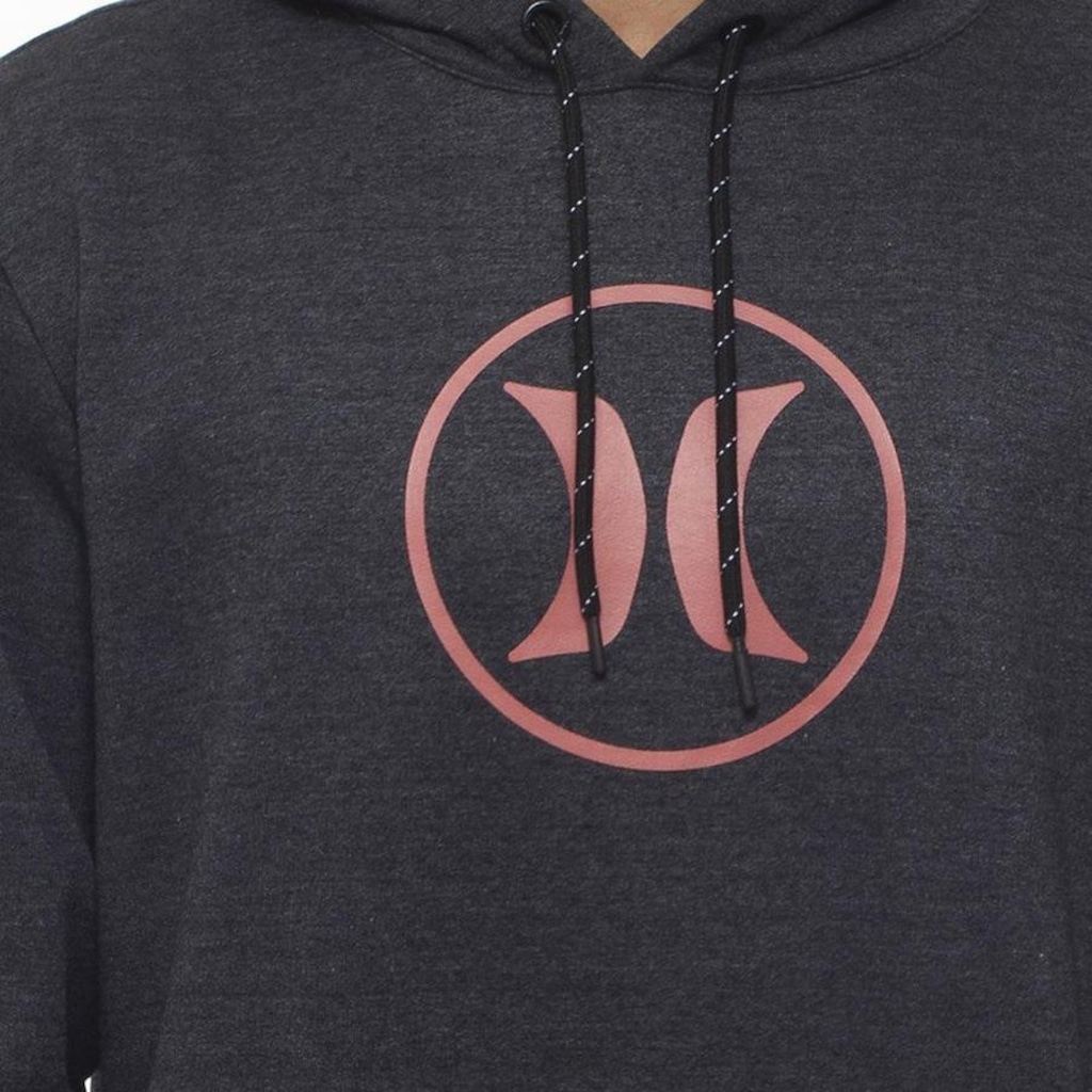 Imagem 2 do produto Blusão de Moletom com Capuz Hurley Canguru Circle Icon Oversize - Masculino