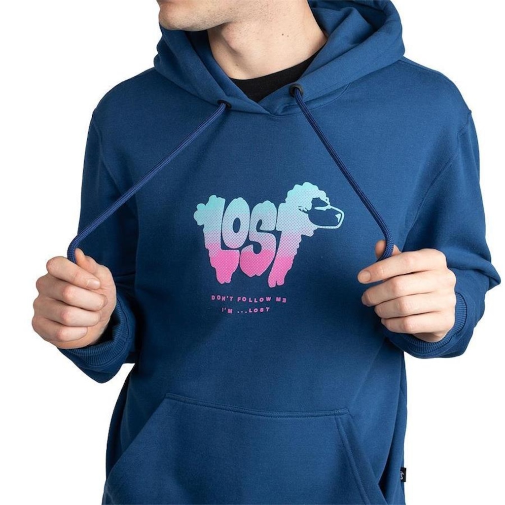 Imagem 3 do produto Blusão de Moletom com Capuz Lost Sheep Texture - Masculino