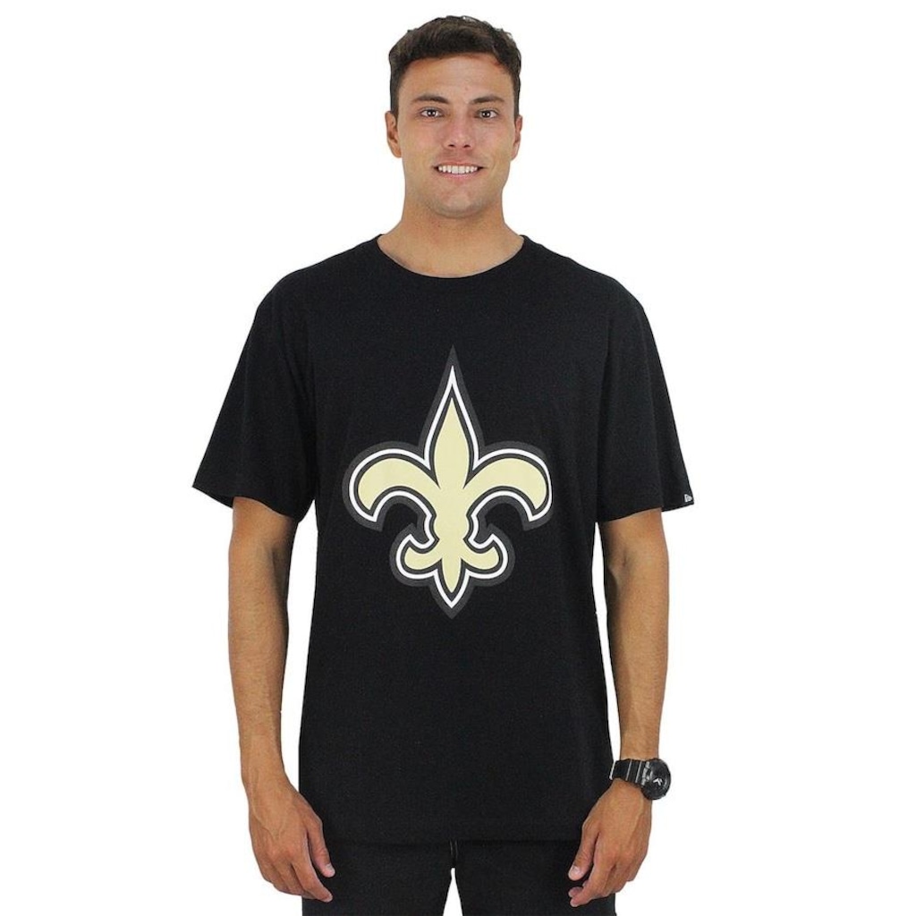 Imagem 2 do produto Camiseta Extra Grande New Era New Orleans Saints NFL Black - Masculina