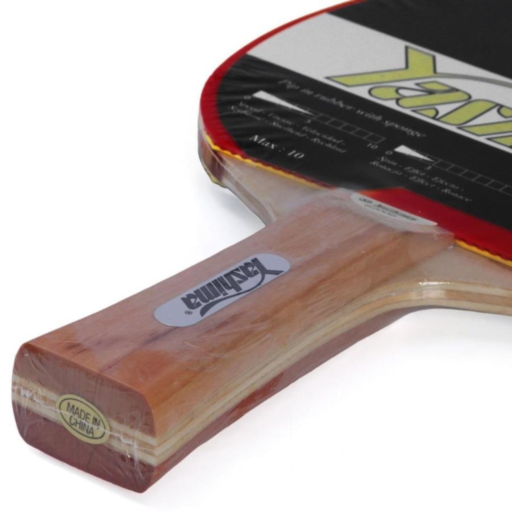 Imagem 3 do produto Raquete de Tênis de Mesa Yashima 82006 Clássica Borracha Lisa com Esponja