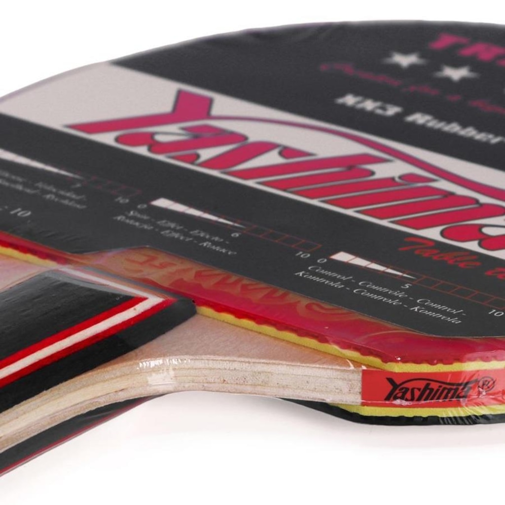 Imagem 3 do produto Raquete de Tênis de Mesa Yashima 9427 Clássica 2 Estrelas Borracha Lisa com Esponja