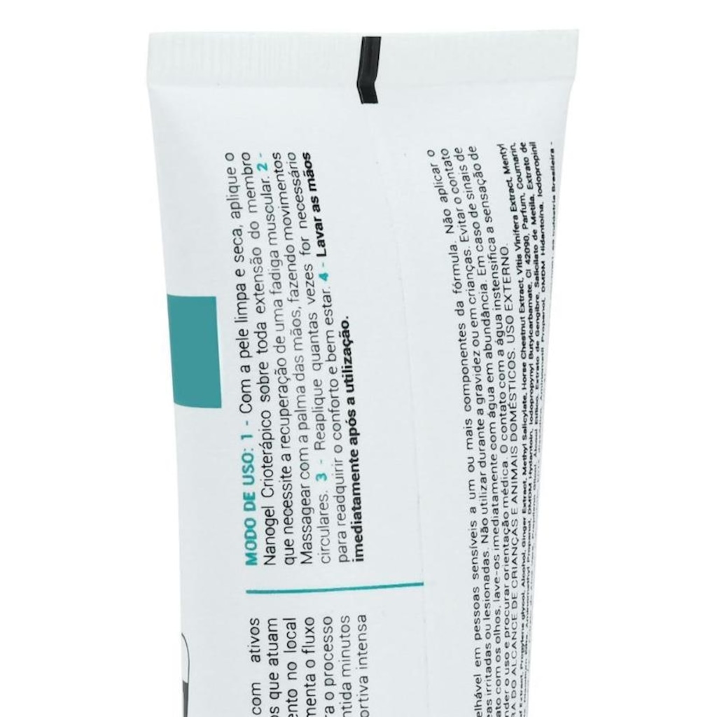 Imagem 3 do produto Creme Nanogel Toff Care Crioterápico Resfriamento Intenso - 100g