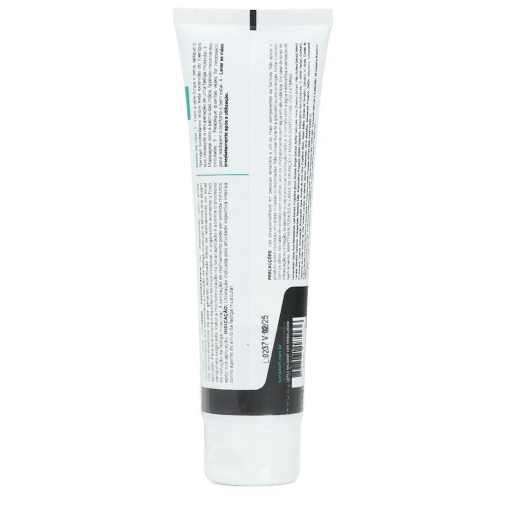 Imagem 4 do produto Creme Nanogel Toff Care Crioterápico Resfriamento Intenso - 100g