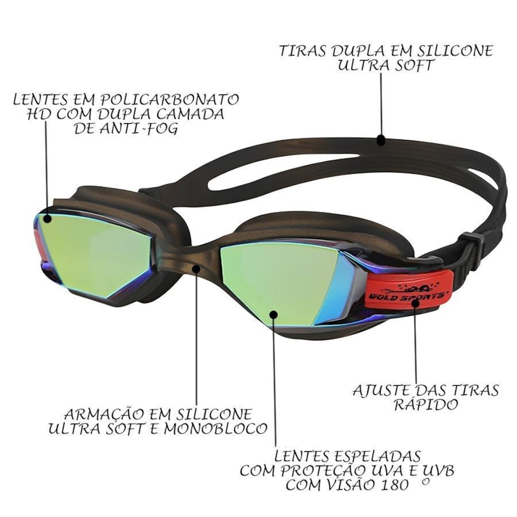 Imagem 4 do produto Óculos de Natação Gold Sports Future Performance Pro
