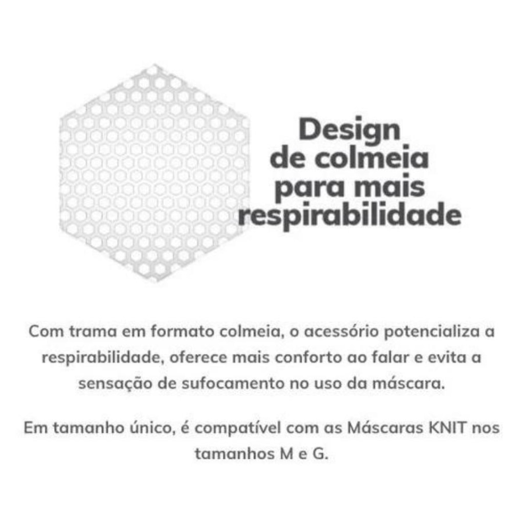 Imagem 4 do produto Suporte para Filtro de Máscara Fiber Knit 3D E96