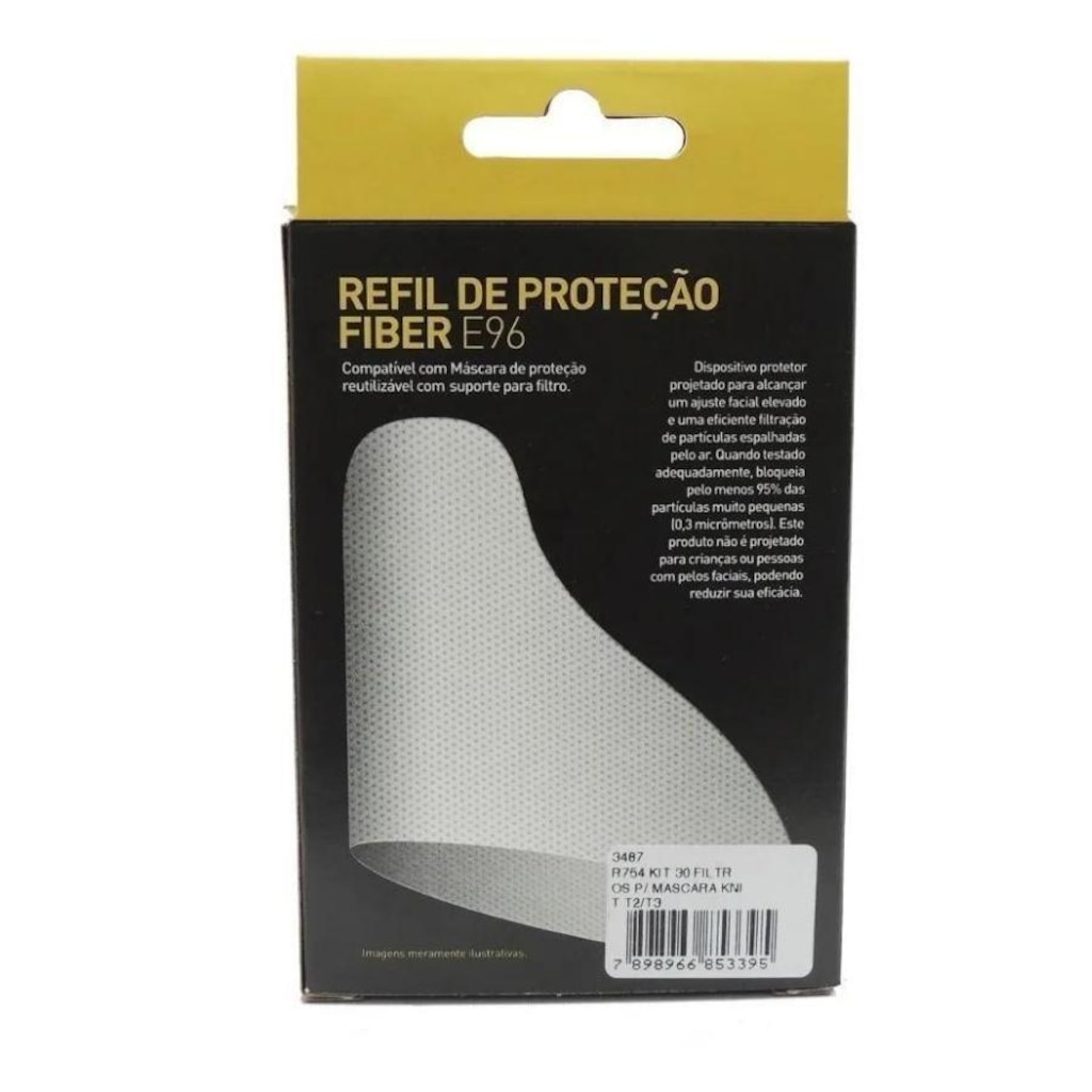 Imagem 2 do produto Kit Filtros para Máscara Fiber - 30 Unidades