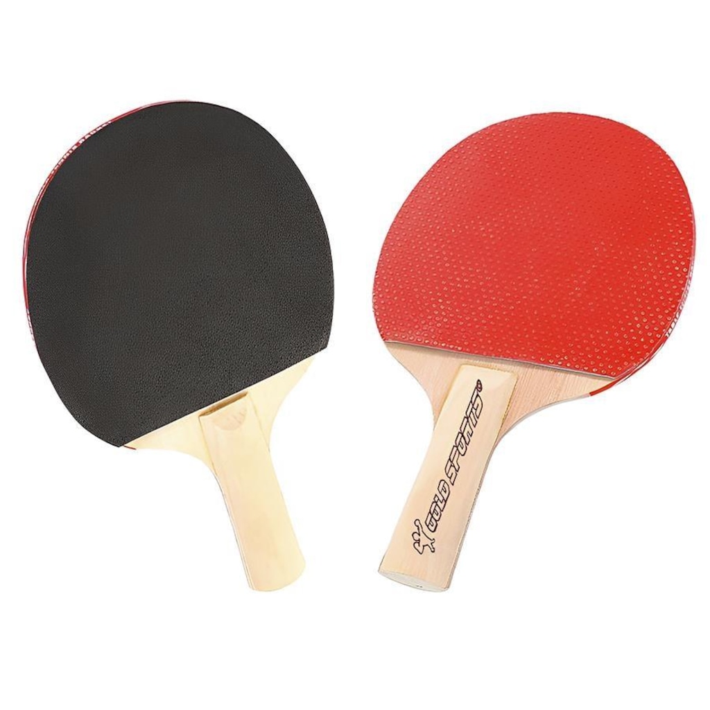 Imagem 3 do produto Kit Tênis de Mesa Gold Sports Gold Pro: 2 Raquetes + 3 Bolas 3 Estrelas + Suporte com Rede Retrátil