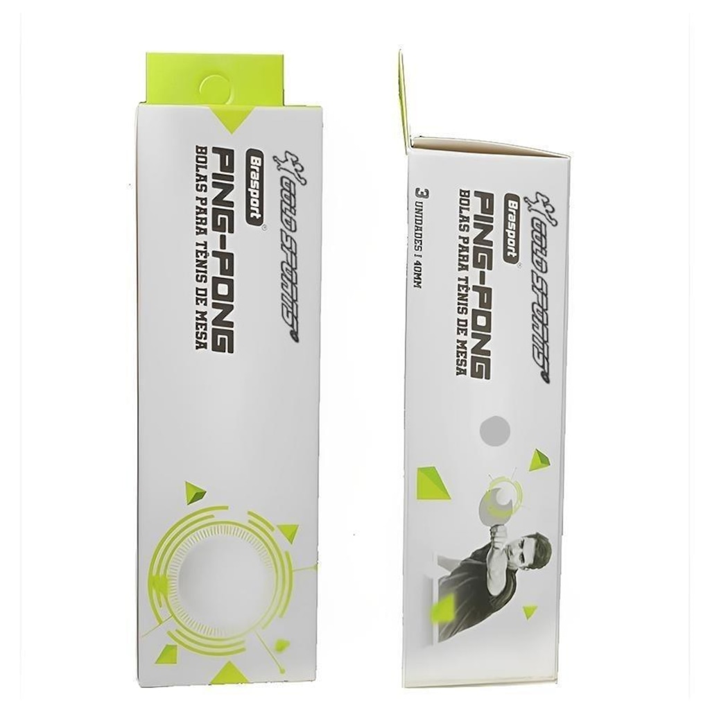 Imagem 2 do produto Bola de Ping Pong Gold Sports Brasport 3 Estrelas - 3 unidades
