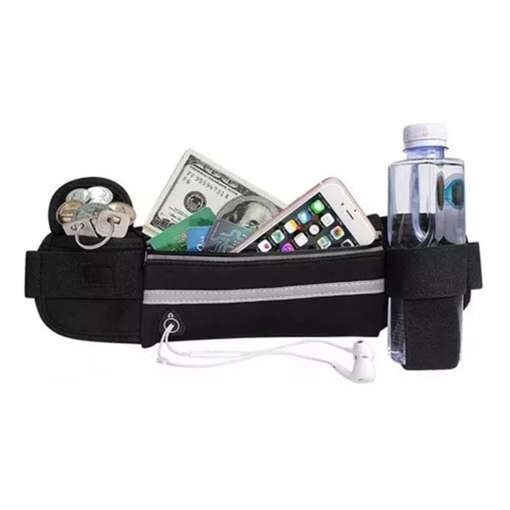 Imagem 5 do produto Pochete Dk Fitness Preta Corrida Porta Celular