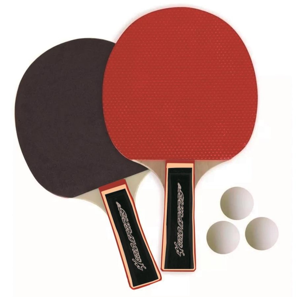 Imagem 2 do produto Kit Tênis de Mesa Gold Sports Advanced: 2 Raquetes + 3 Bolas
