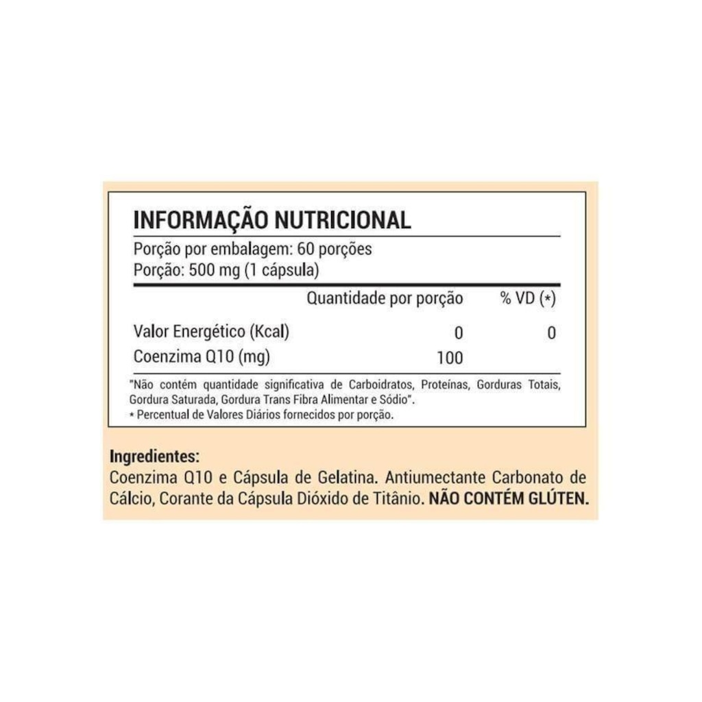 Imagem 2 do produto Coenzima Q10 Generic Labs - 60 Cápsulas