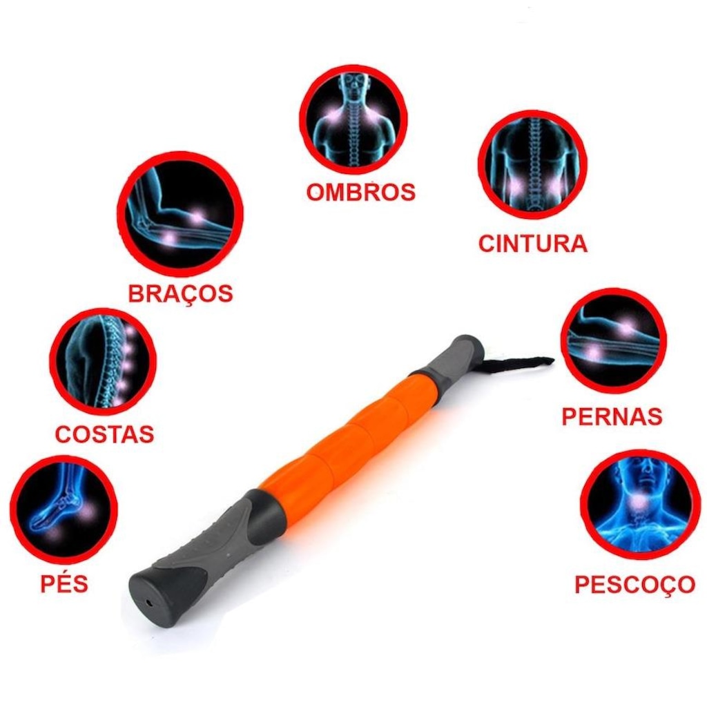 Imagem 4 do produto Rolo de Liberação Miofacial Foam Gold Sports Power Roller Pro - 3 em 1 + Gym Sack Brasil