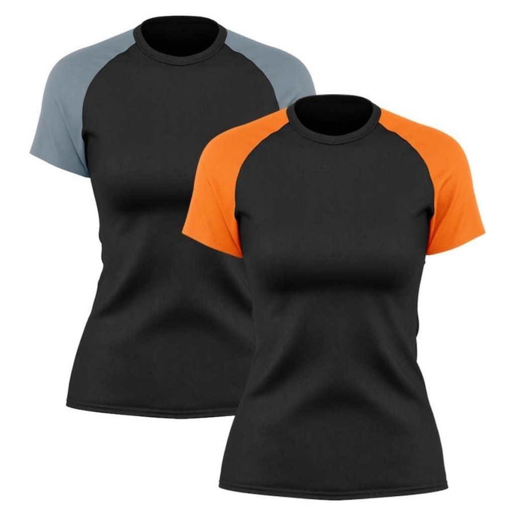Imagem 2 do produto Camiseta Whats Wear Raglan com Proteção Solar UV - 2 unidades - Feminina