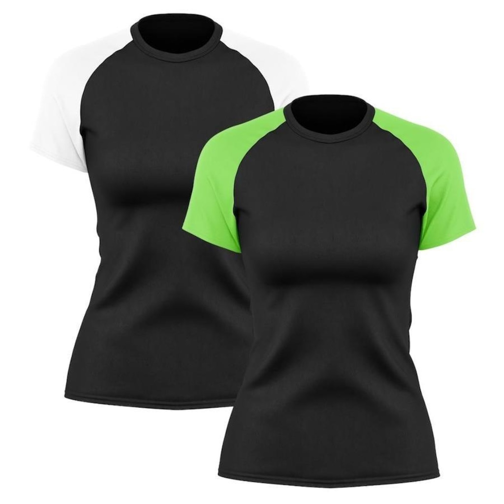 Imagem 5 do produto Camiseta Whats Wear Raglan com Proteção Solar UV - 2 unidades - Feminina