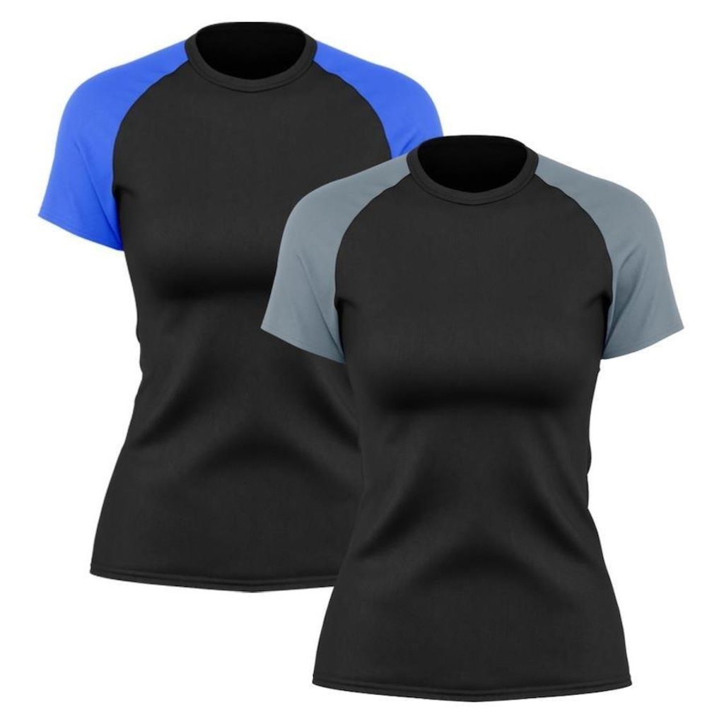 Imagem 5 do produto Camiseta Whats Wear Raglan com Proteção Solar UV - 2 unidades - Feminina