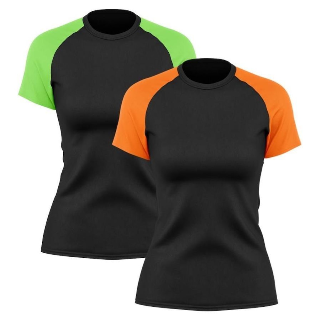 Imagem 4 do produto Camiseta Whats Wear Raglan com Proteção Solar UV - 2 unidades - Feminina