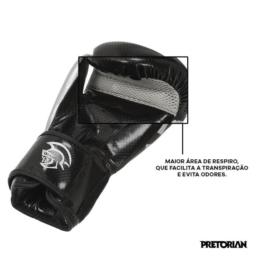 Imagem 5 do produto Kit de Boxe Pretorian: Bandagem + Protetor Bucal + Luvas de Boxe Elite - 10 OZ - Adulto