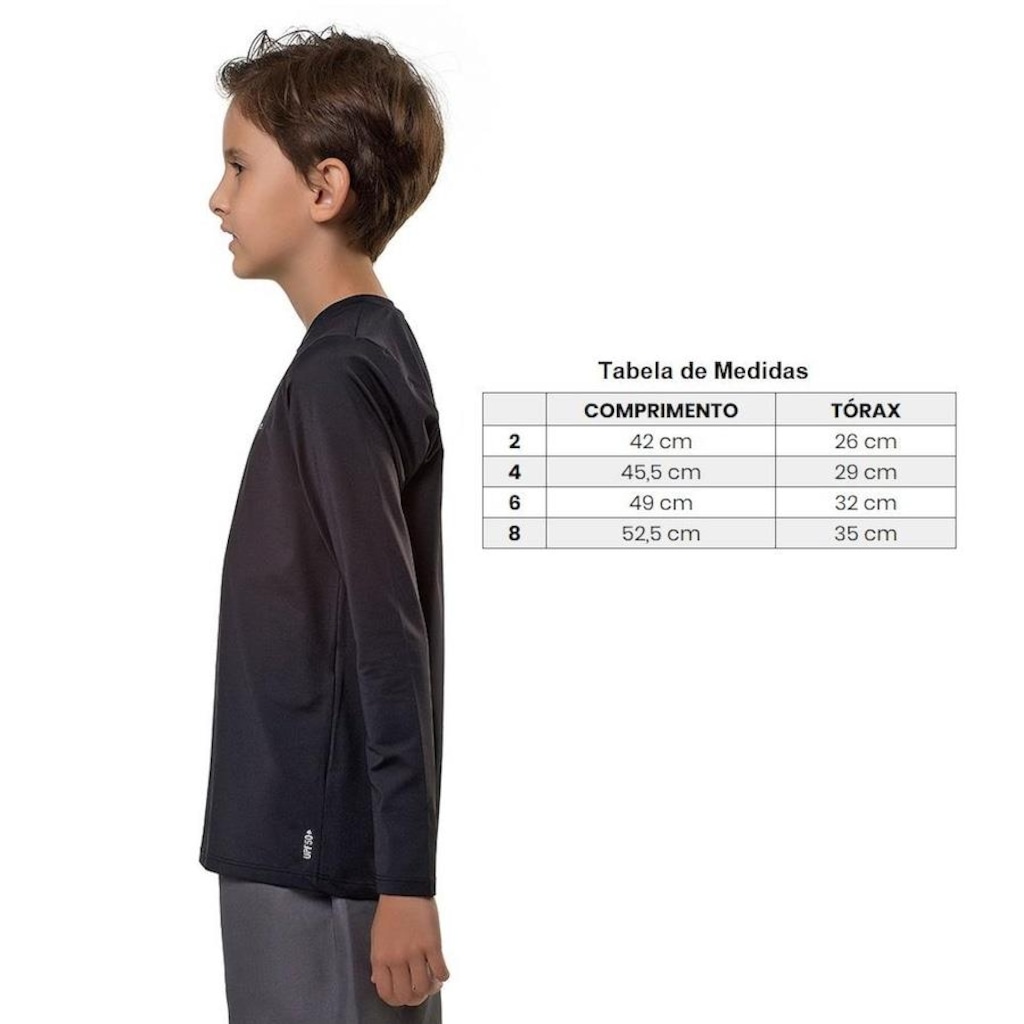 Imagem 5 do produto Camiseta Térmica Manga Longa Infantil Proteção UV50+ Summersun Elite - Unissex