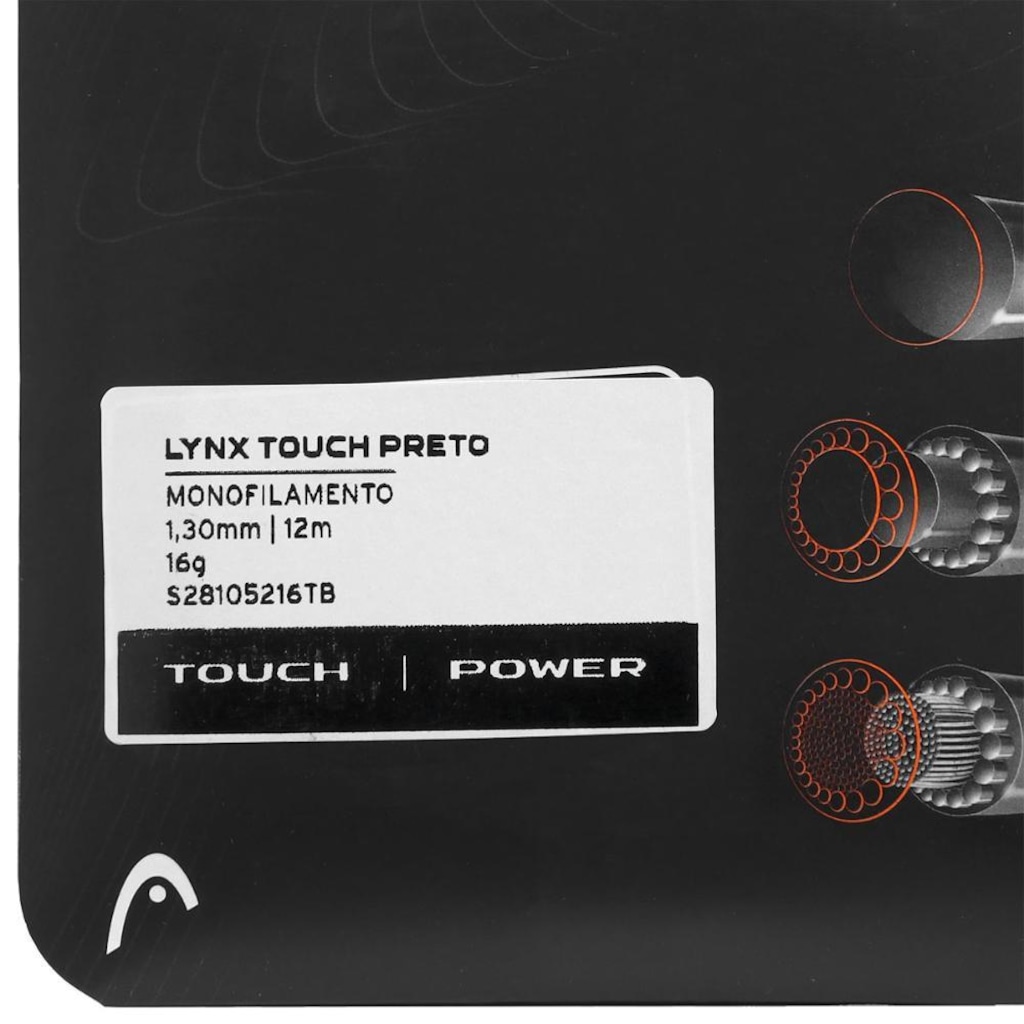 Imagem 2 do produto Corda de Raquete de Tênis Head Lynx Touch 16l 1.30mm - Set DLD Individual
