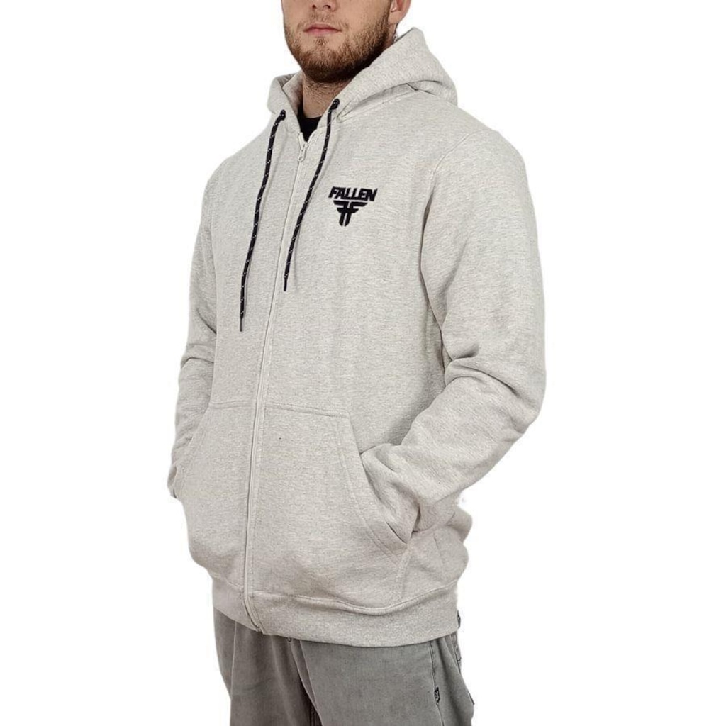 Imagem 3 do produto Jaqueta de Moletom com Capuz Fallen Logo Off White - Masculino