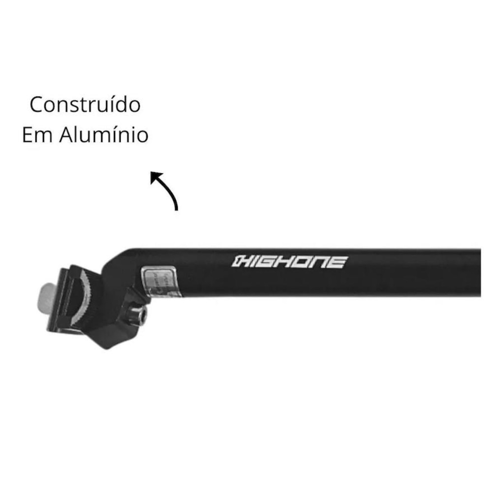 Imagem 2 do produto Canote Selim Bike High One Alumínio 27.2 X 450 mm com Carrinho