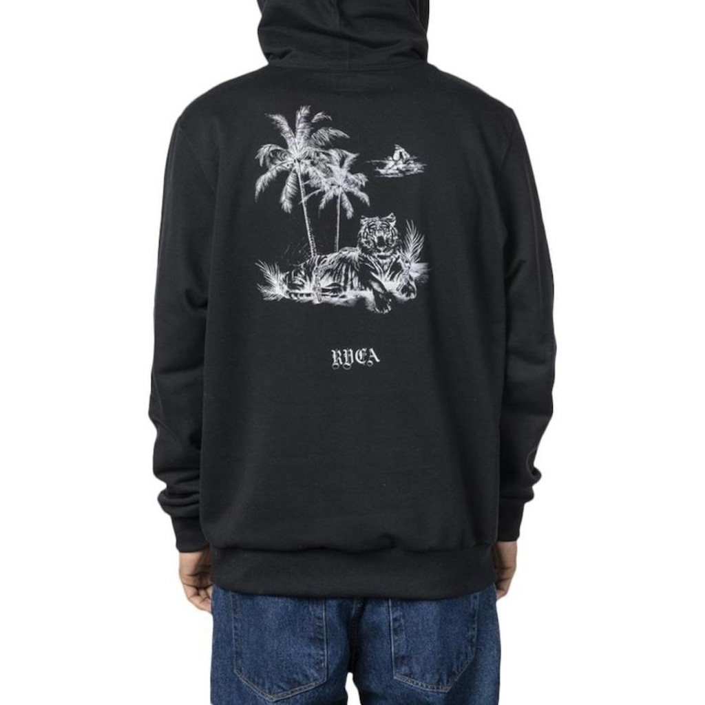 Imagem 2 do produto Blusão de Moletom com Capuz RVCA Canguru Tiger Beach - Masculino