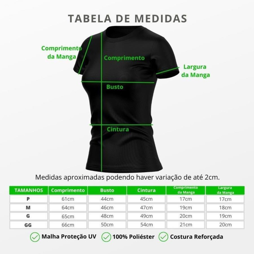 Imagem 2 do produto Kit de Camisas Térmica Adriben Dry Fit com Proteção Solar Uv - 8 Unidades - Feminina