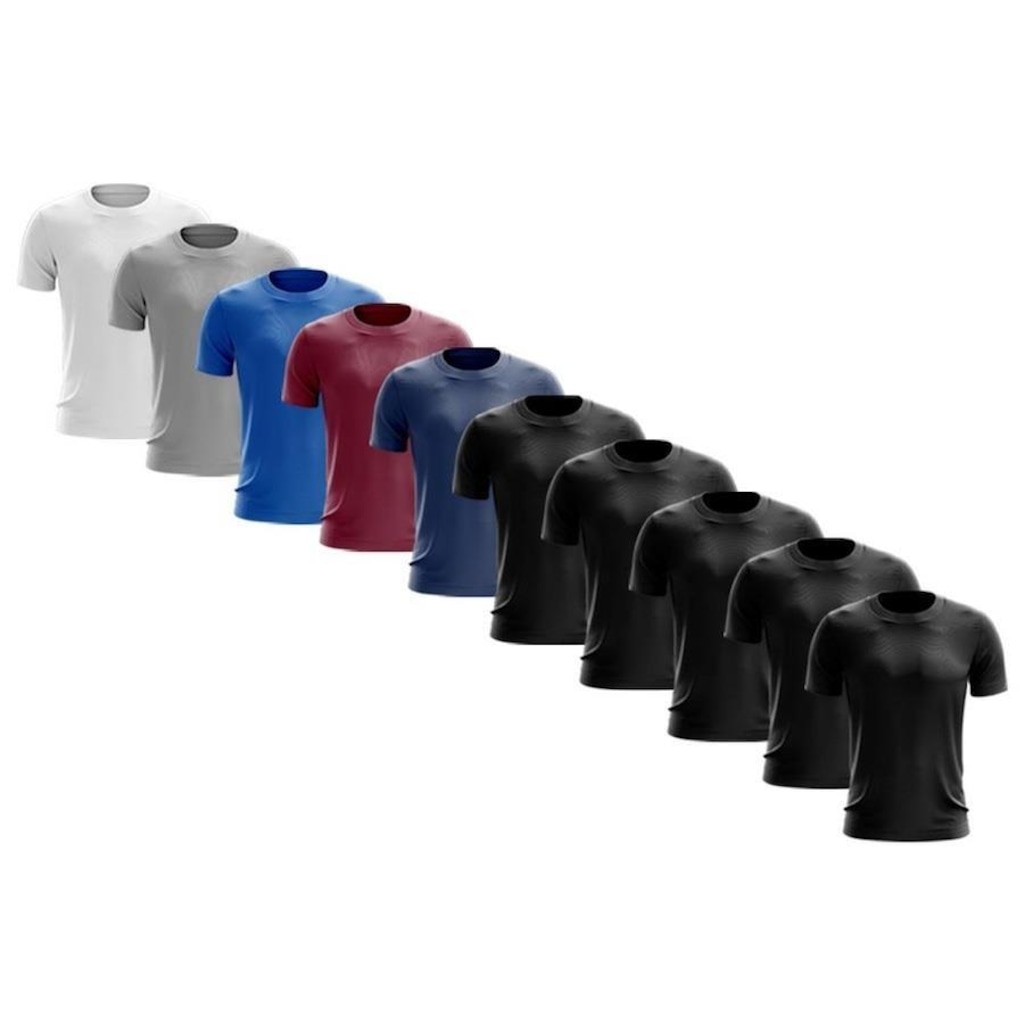 Imagem 5 do produto Kit de Camisas Térmica Adriben Dry Fit com Proteção Solar - 10 Unidades - Masculina