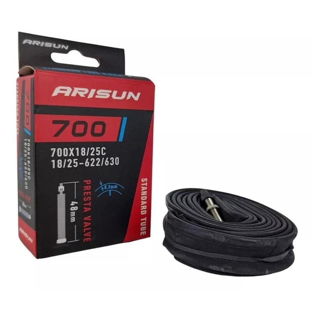 Imagem 2 do produto Kit de Câmara de Ar Arisun 700 x 18/25 48 mm - 4 unidades